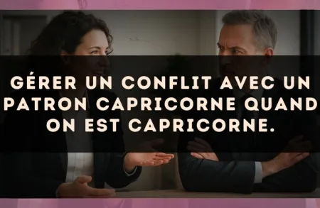 Gérer un conflit avec un patron Capricorne quand on est Capricorne.
