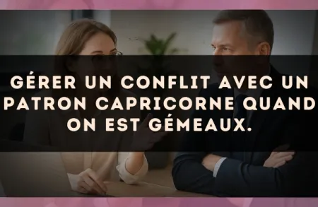 Gérer un conflit avec un patron Capricorne quand on est Gémeaux.