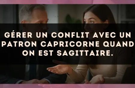 Gérer un conflit avec un patron Capricorne quand on est Sagittaire.