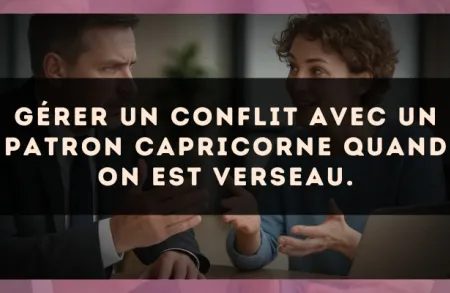 Gérer un conflit avec un patron Capricorne quand on est Verseau.