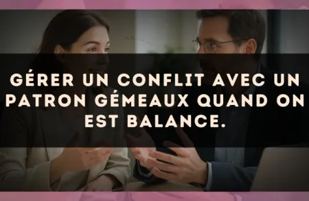Gérer un conflit avec un patron Gémeaux quand on est Balance.