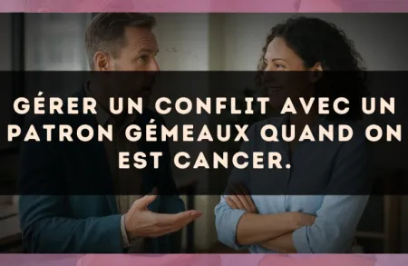 Gérer un conflit avec un patron Gémeaux quand on est Cancer.