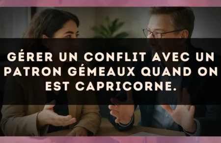 Gérer un conflit avec un patron Gémeaux quand on est Capricorne.