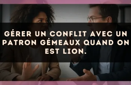 Gérer un conflit avec un patron Gémeaux quand on est Lion.