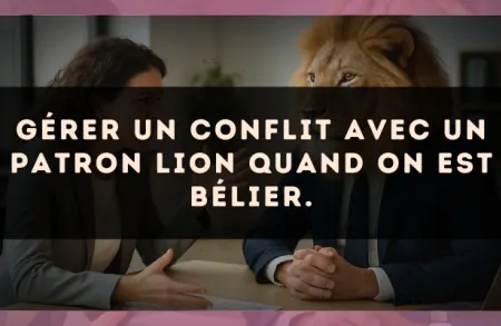 Gérer un conflit avec un patron Lion quand on est Bélier.