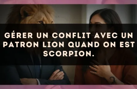 Gérer un conflit avec un patron Lion quand on est Scorpion.