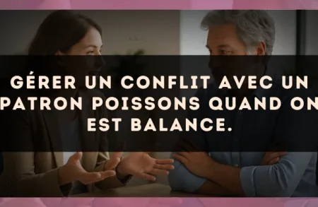Gérer un conflit avec un patron Poissons quand on est Balance.