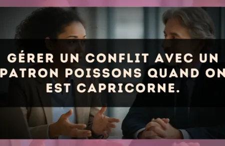 Gérer un conflit avec un patron Poissons quand on est Capricorne.