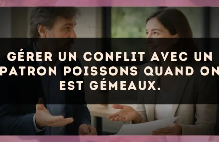 Gérer un conflit avec un patron Poissons quand on est Gémeaux.