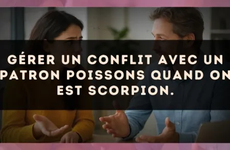 Gérer un conflit avec un patron Poissons quand on est Scorpion.