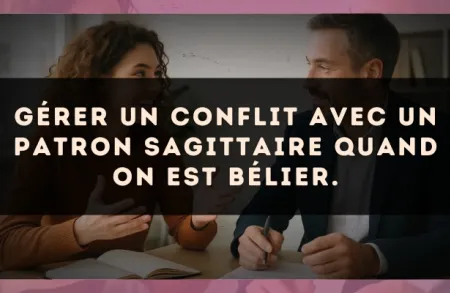 Gérer un conflit avec un patron Sagittaire quand on est Bélier.