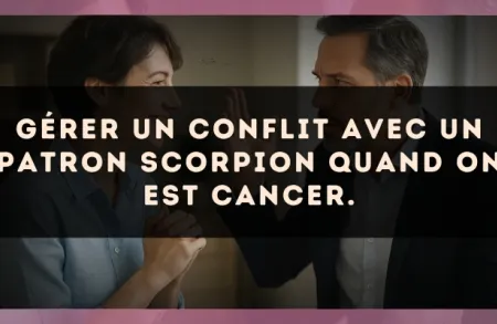 Gérer un conflit avec un patron Scorpion quand on est Cancer.
