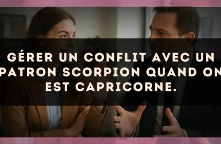 Gérer un conflit avec un patron Scorpion quand on est Capricorne.