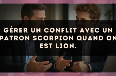 Gérer un conflit avec un patron Scorpion quand on est Lion.