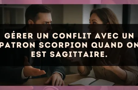 Gérer un conflit avec un patron Scorpion quand on est Sagittaire.