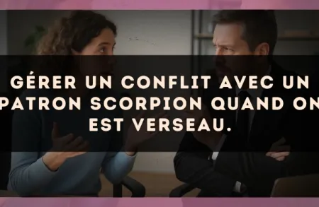 Gérer un conflit avec un patron Scorpion quand on est Verseau.