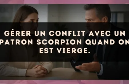 Gérer un conflit avec un patron Scorpion quand on est Vierge.