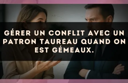 Gérer un conflit avec un patron Taureau quand on est Gémeaux.