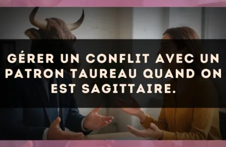 Gérer un conflit avec un patron Taureau quand on est Sagittaire.