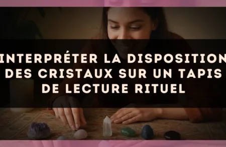 Interpréter la disposition des cristaux sur un tapis de lecture rituel
