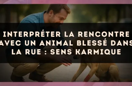Interpréter la rencontre avec un animal blessé dans la rue : sens karmique
