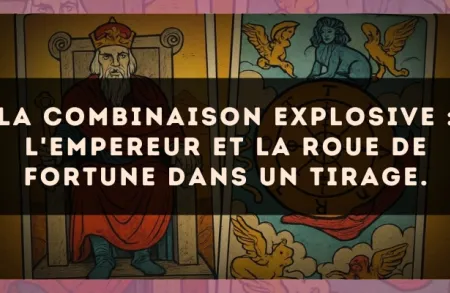 La combinaison explosive : L'Empereur et La Roue de Fortune dans un tirage.