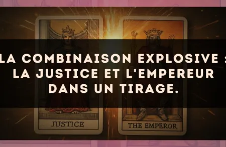 La combinaison explosive : La Justice et L'Empereur dans un tirage.