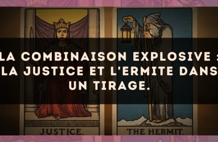 La combinaison explosive : La Justice et L'Ermite dans un tirage.
