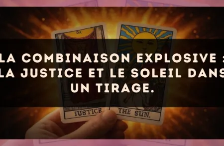 La combinaison explosive : La Justice et Le Soleil dans un tirage.