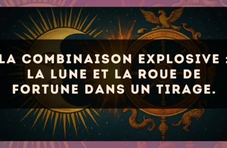 La combinaison explosive : La Lune et La Roue de Fortune dans un tirage.