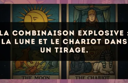 La combinaison explosive : La Lune et Le Chariot dans un tirage.