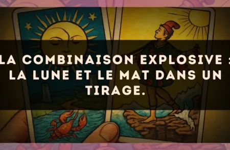 La combinaison explosive : La Lune et Le Mat dans un tirage.