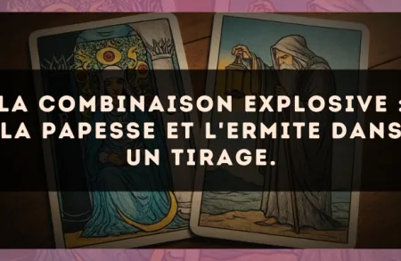 La combinaison explosive : La Papesse et L'Ermite dans un tirage.