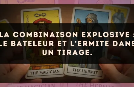 La combinaison explosive : Le Bateleur et L'Ermite dans un tirage.
