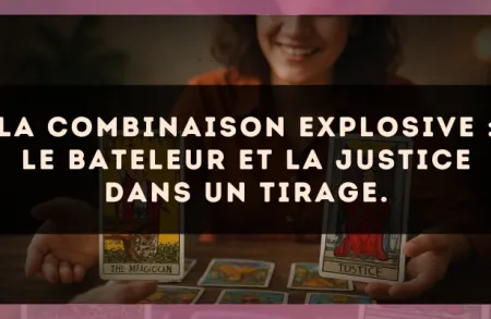 La combinaison explosive : Le Bateleur et La Justice dans un tirage.