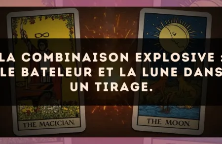 La combinaison explosive : Le Bateleur et La Lune dans un tirage.