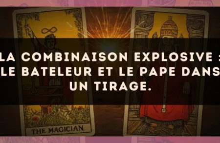 La combinaison explosive : Le Bateleur et Le Pape dans un tirage.