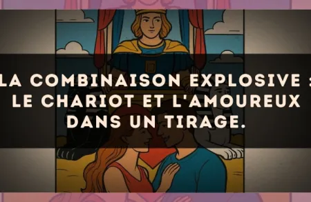 La combinaison explosive : Le Chariot et L'Amoureux dans un tirage.