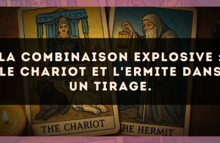 La combinaison explosive : Le Chariot et L'Ermite dans un tirage.