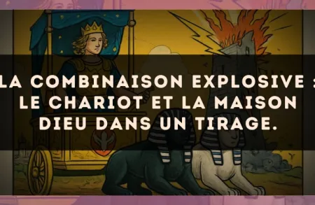La combinaison explosive : Le Chariot et La Maison Dieu dans un tirage.