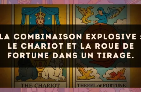 La combinaison explosive : Le Chariot et La Roue de Fortune dans un tirage.