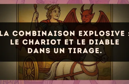 La combinaison explosive : Le Chariot et Le Diable dans un tirage.