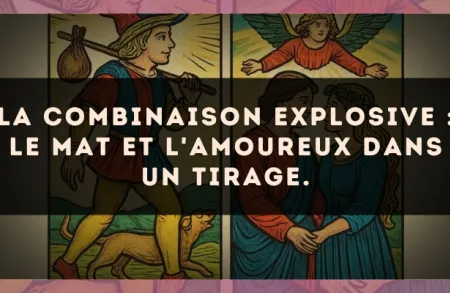 La combinaison explosive : Le Mat et L'Amoureux dans un tirage.