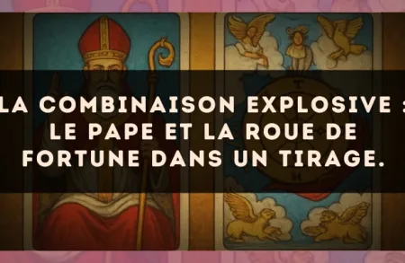 La combinaison explosive : Le Pape et La Roue de Fortune dans un tirage.
