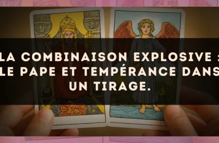 La combinaison explosive : Le Pape et Tempérance dans un tirage.