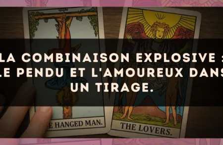 La combinaison explosive : Le Pendu et L'Amoureux dans un tirage.