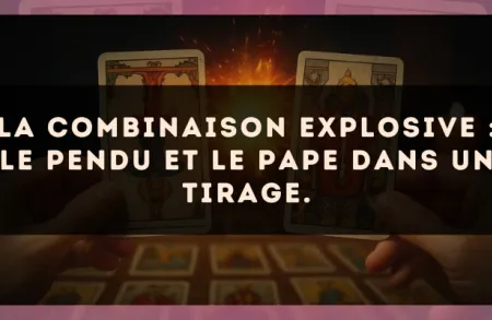 La combinaison explosive : Le Pendu et Le Pape dans un tirage.
