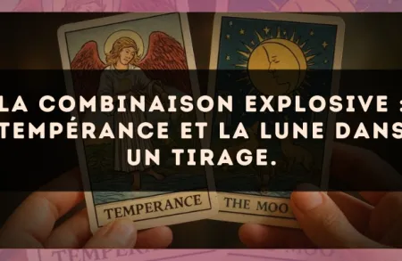 La combinaison explosive : Tempérance et La Lune dans un tirage.