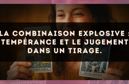 La combinaison explosive : Tempérance et Le Jugement dans un tirage.