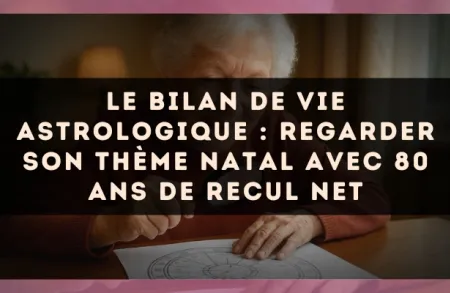 Le bilan de vie astrologique : regarder son thème natal avec 80 ans de recul net